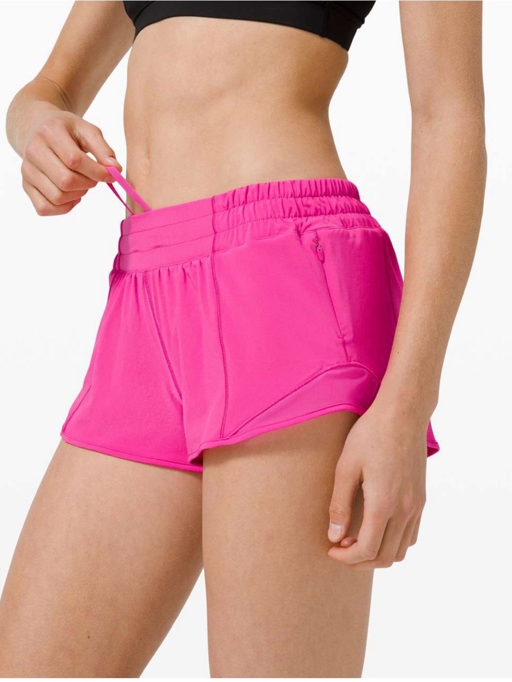 lululemon Hotty Hot Low-Rise Lined Short 2.5" 
Sonic Pink Size 8 Run Athletic